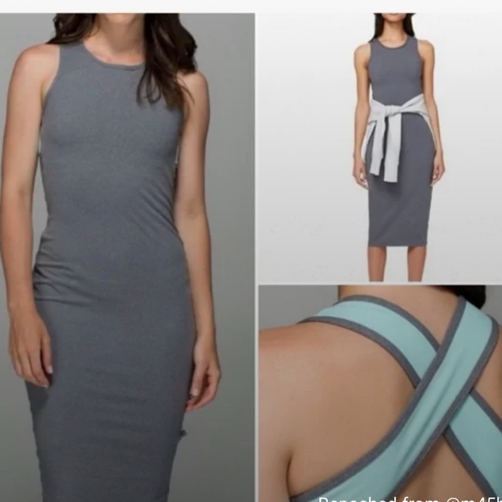 Lululemon Picnic Play Dress Size 2/4 Heathered Slate/Tranquil Blue